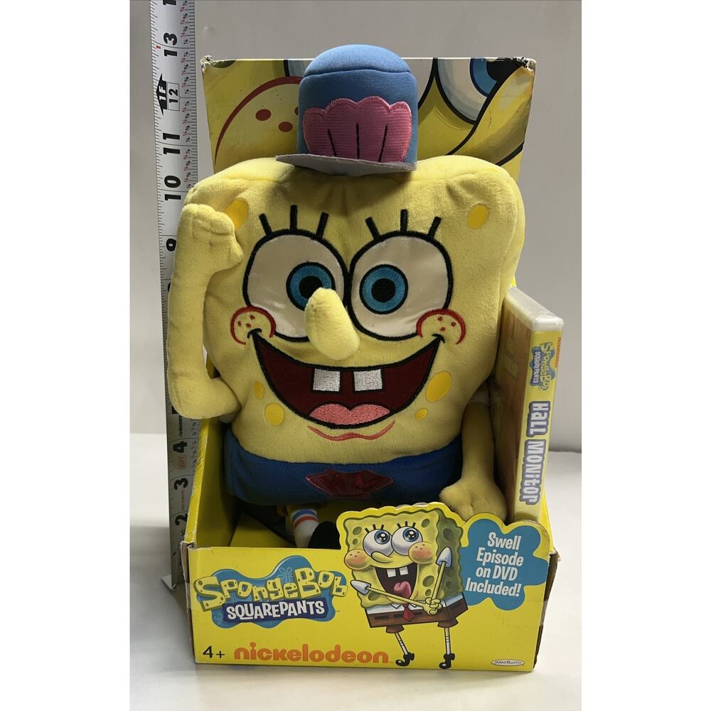 Nickelodeon Spongebob Jakks Pacific Plush & Hall Monitor Dvd RARE 2010 SAMPLE